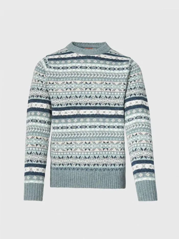 Sweaters Mens Paul Stuart Fair Isle Sweater Graphite