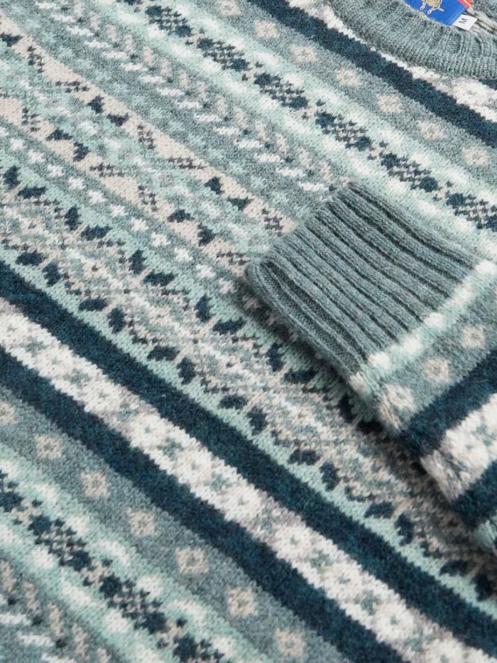 Sweaters Mens Paul Stuart Fair Isle Sweater Graphite