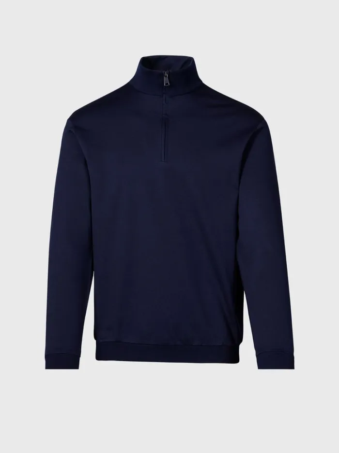 Sweaters Mens Paul Stuart Performance Quarter Zip Pullover Navy