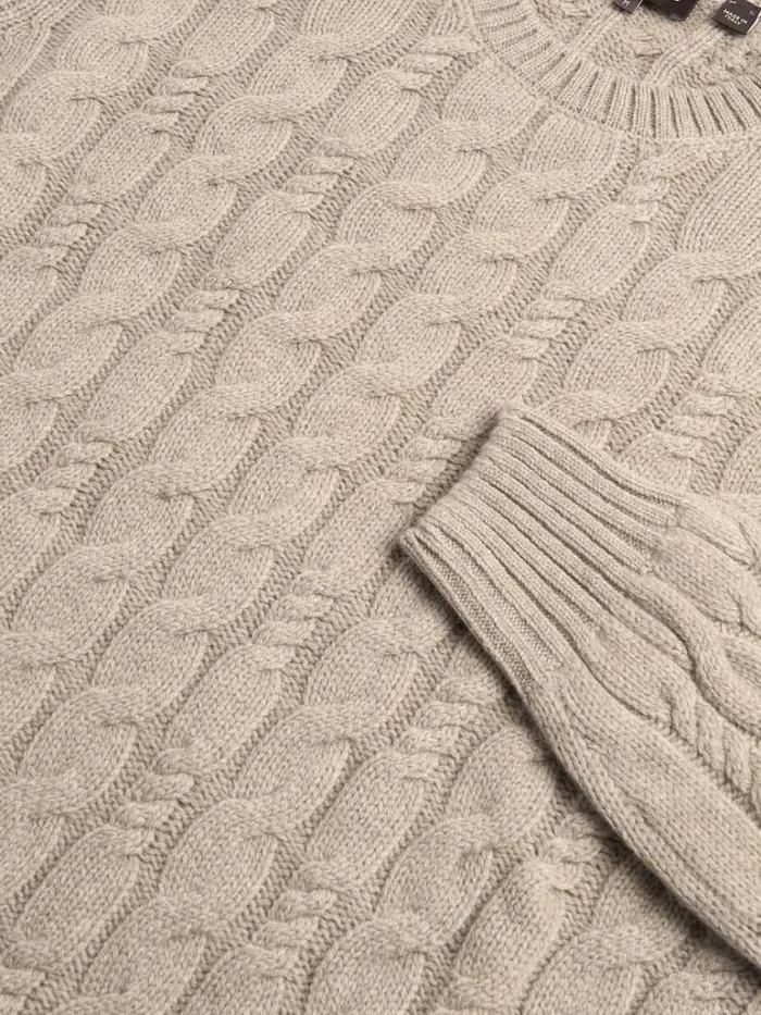 Sweaters Mens Paul Stuart Wool Cable Sweater Light Blue Sweaters Mens Paul Stuart Wool Cable Sweater Light Blue