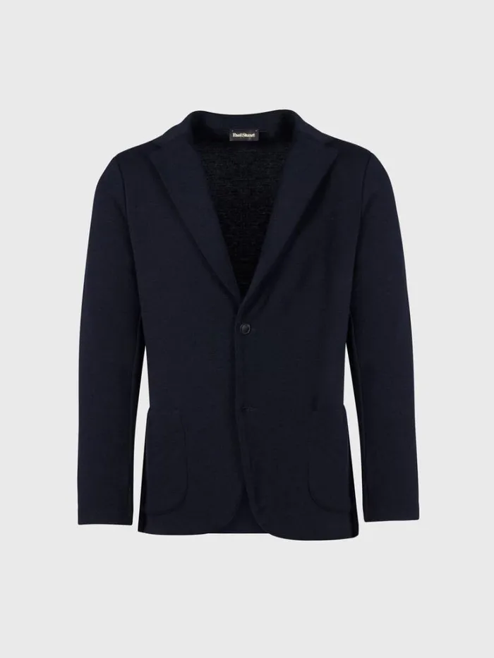 Sweaters Mens Paul Stuart Wool Knit Blazer Navy
