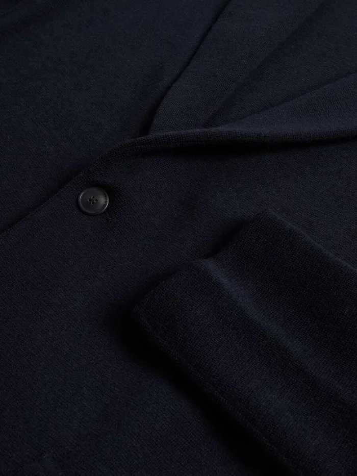 Sweaters Mens Paul Stuart Wool Knit Blazer Navy