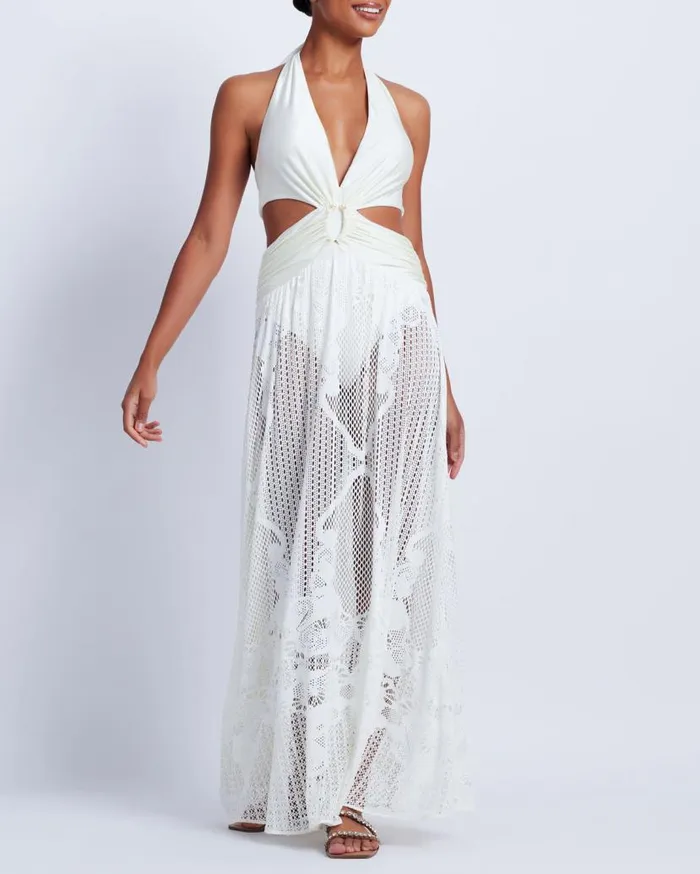 Swim CutOut Beach Dress PatBO Beach Dresses