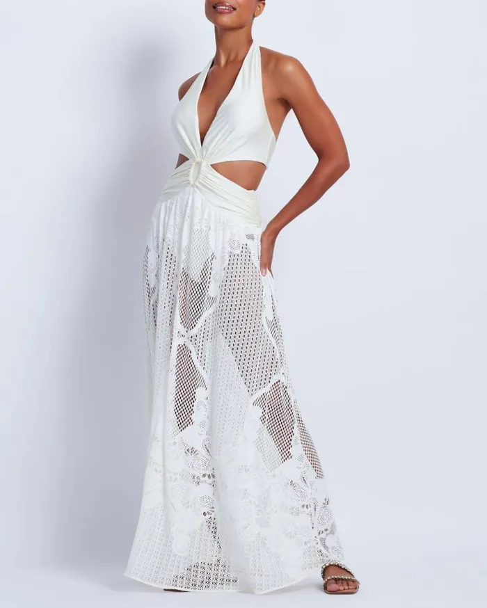 Swim CutOut Beach Dress PatBO Beach Dresses