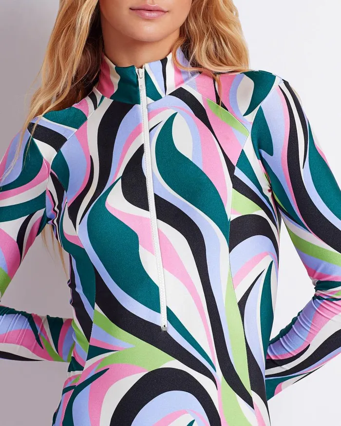 Swim DELOS ZIPFRONT RASHGUARD FINAL SALE PatBO One Pieces