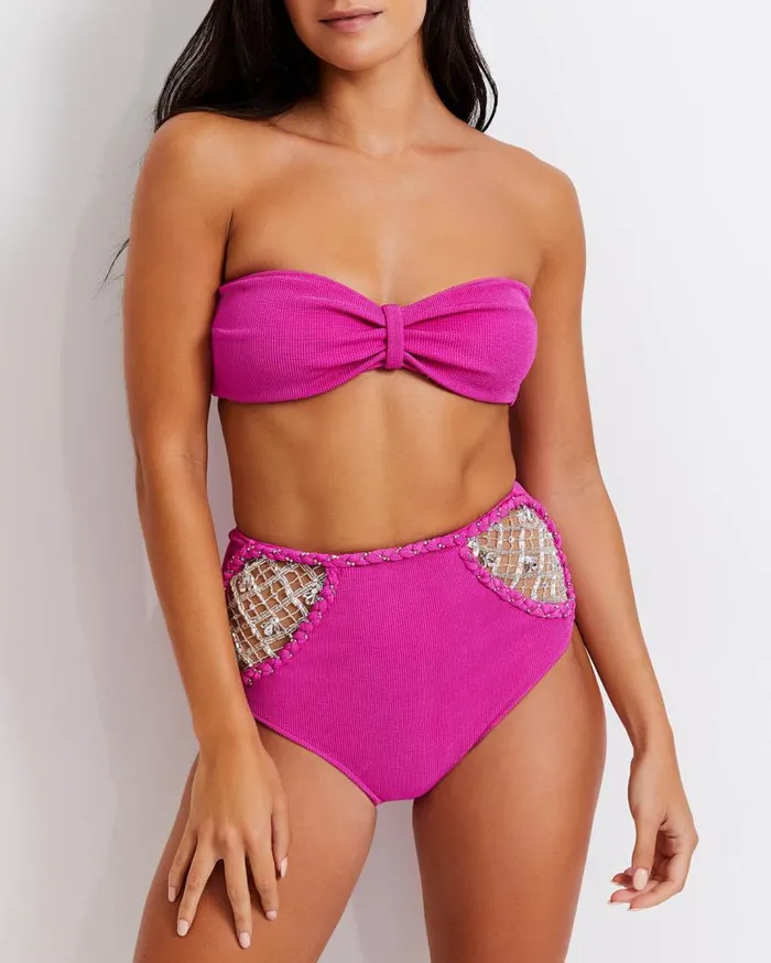 Swim Knit Bandeau Bikini Top X Harrods FINAL SALE PatBO Bikinis