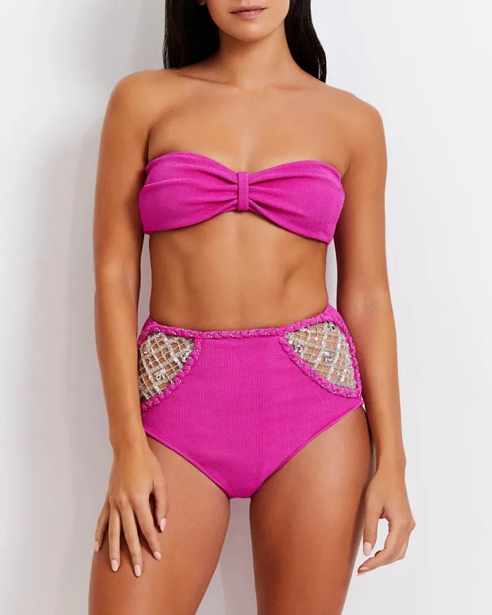 Swim Knit Bandeau Bikini Top X Harrods FINAL SALE PatBO Bikinis