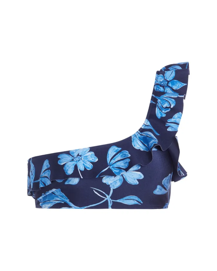 Swim Nightflower One Shoulder Bikini Top FINAL SALE PatBO Bikinis