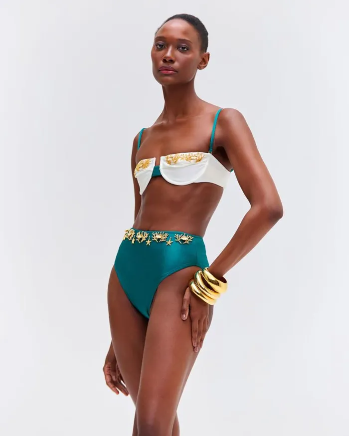 Swim PORTOFINO HANDBEADED BIKINI BOTTOM PatBO Bikinis