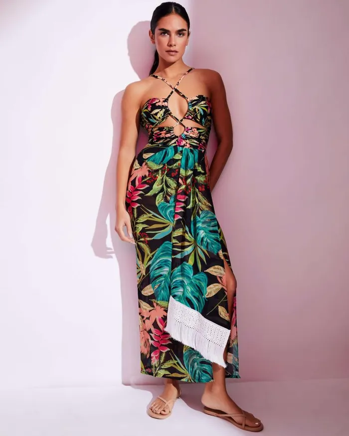 Swim TROPICALIA LACEUP ONE PIECE SWIMSUIT FINAL SALE PatBO One Pieces