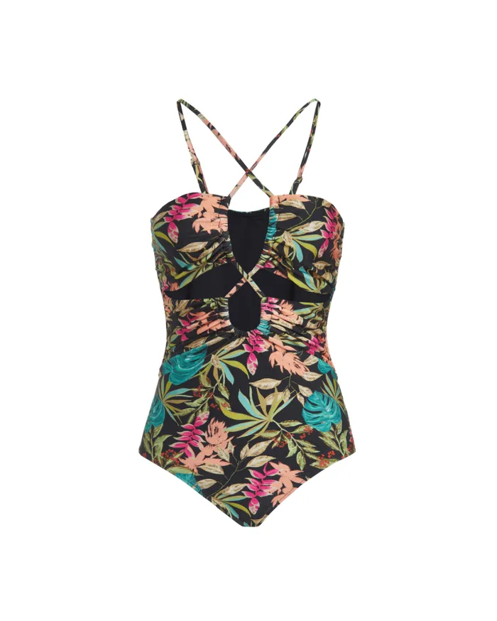 Swim TROPICALIA LACEUP ONE PIECE SWIMSUIT FINAL SALE PatBO One Pieces