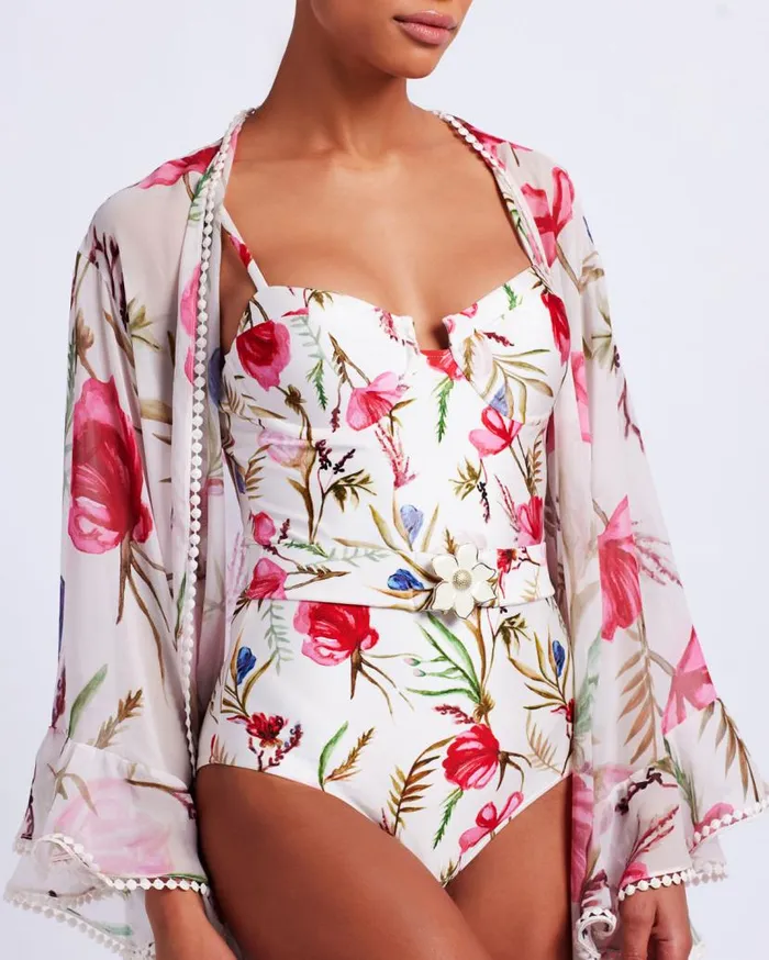 Swim Viera Bustier Swimsuit PatBO One Pieces