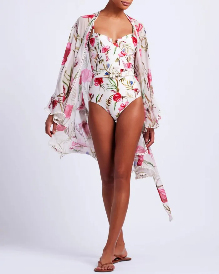 Swim Viera Bustier Swimsuit PatBO One Pieces