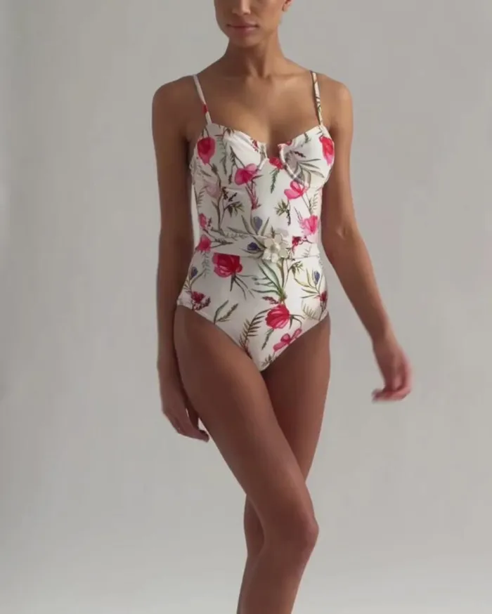 Swim Viera Bustier Swimsuit PatBO One Pieces