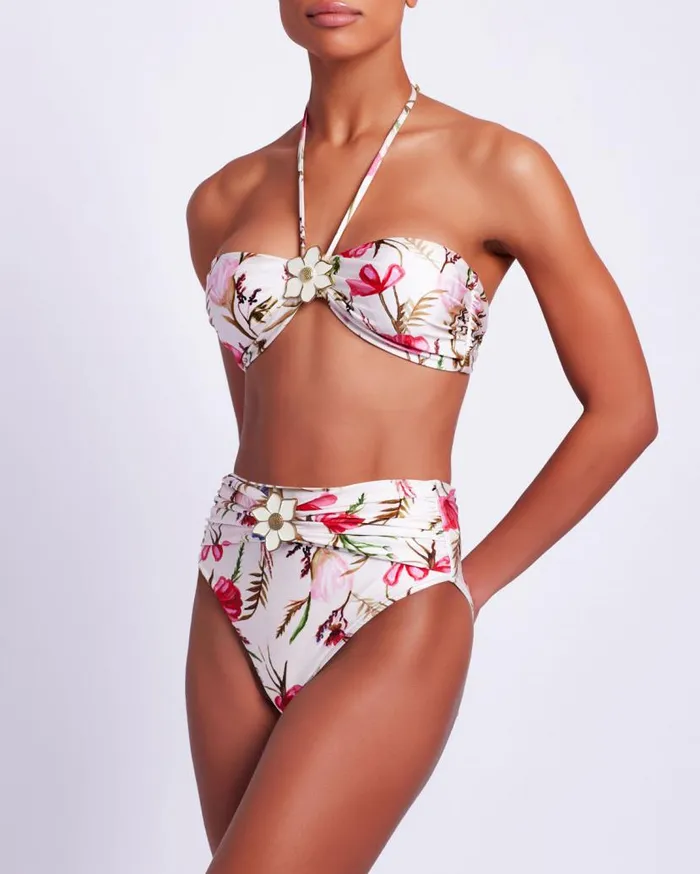 Swim Viera High Waist Bikini Bottom EXCLUSIVE PatBO Bikinis