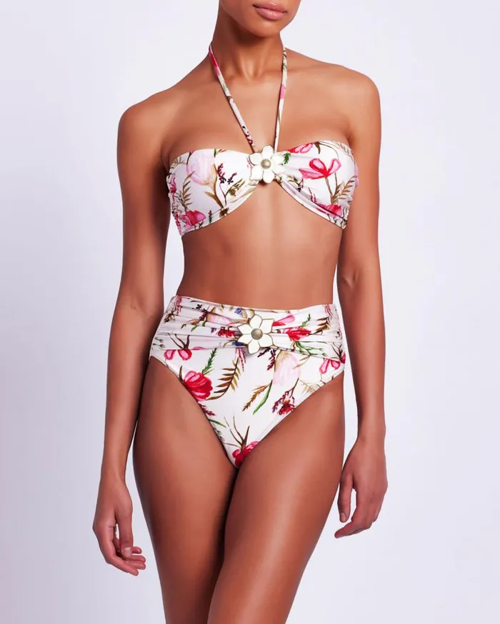 Swim Viera High Waist Bikini Bottom EXCLUSIVE PatBO Bikinis