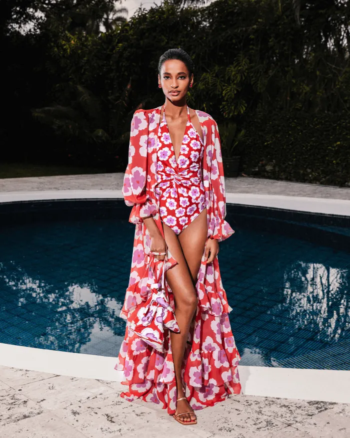 Swim WINDFLOWER PLUNGE SWIMSUIT FINAL SALE PatBO One Pieces