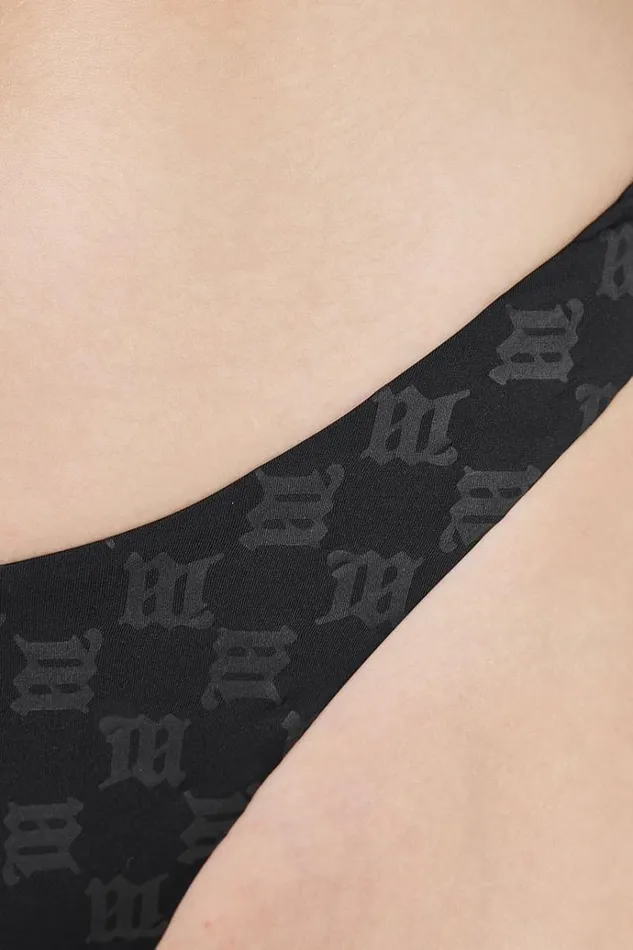Swimwear Women MISBHV Swim Signature Monogram Brazilian Briefs Black
