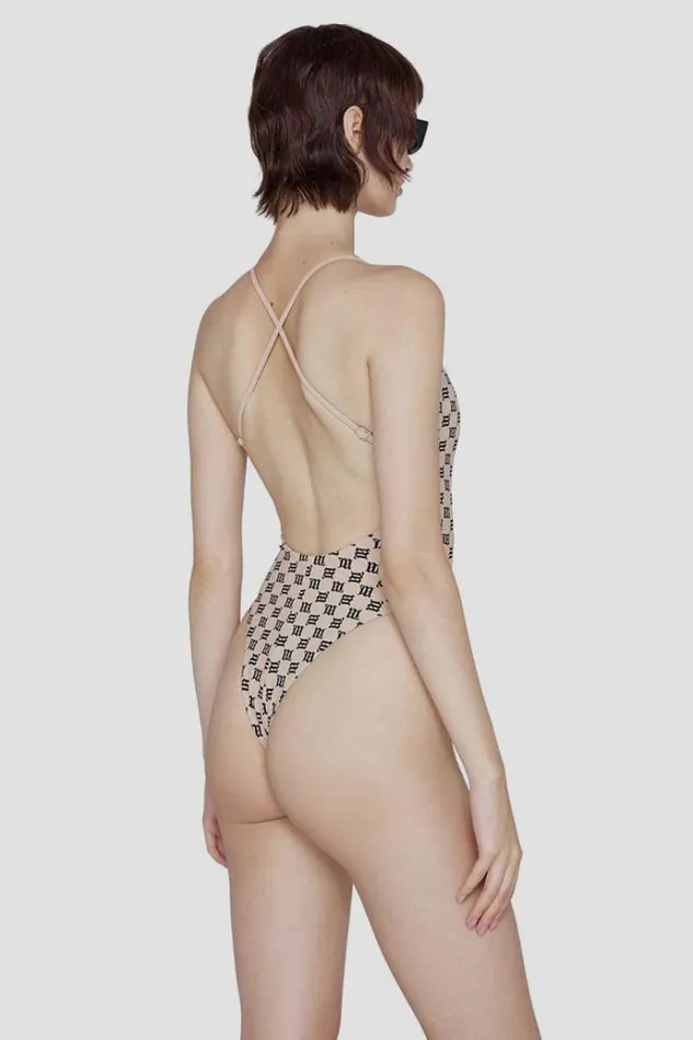 Swimwear Women MISBHV Swim Signature Monogram One Piece Beige