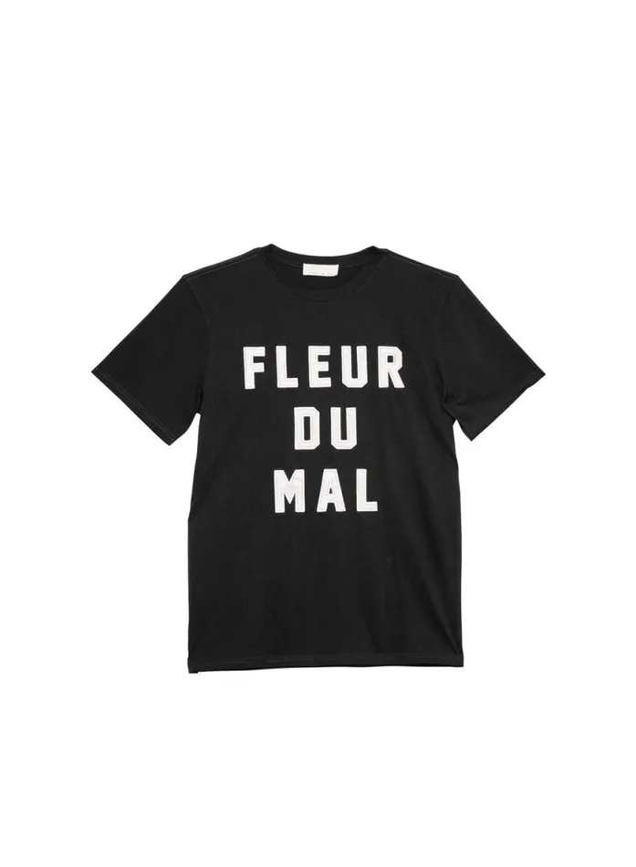 TShirts and Short Sleeves LingerieClothing Fleur Du Mal Unisex Logo Tee Black