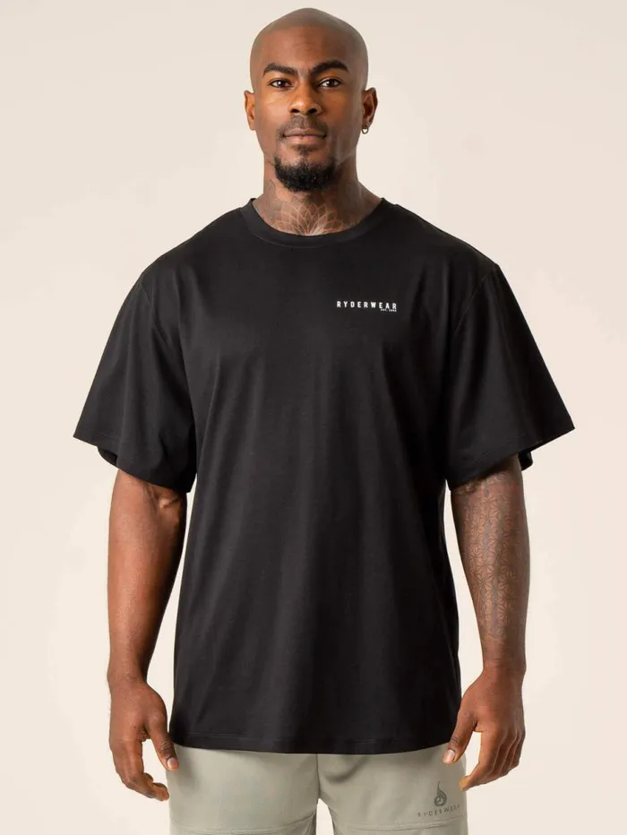 TShirts Mens Ryderwear Advance Oversized TShirt Black