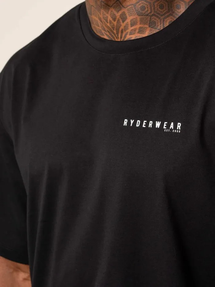 TShirts Mens Ryderwear Advance Oversized TShirt Black