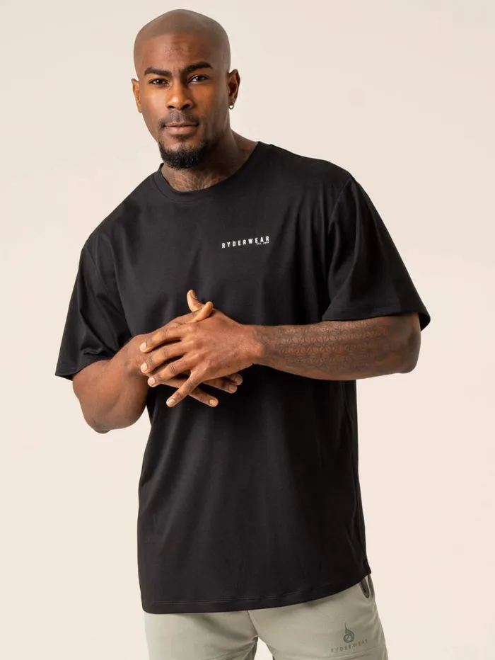 TShirts Mens Ryderwear Advance Oversized TShirt Black