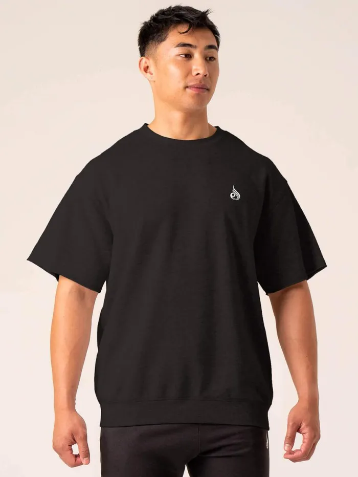 TShirts Mens Ryderwear Emerge Fleece TShirt Faded Black