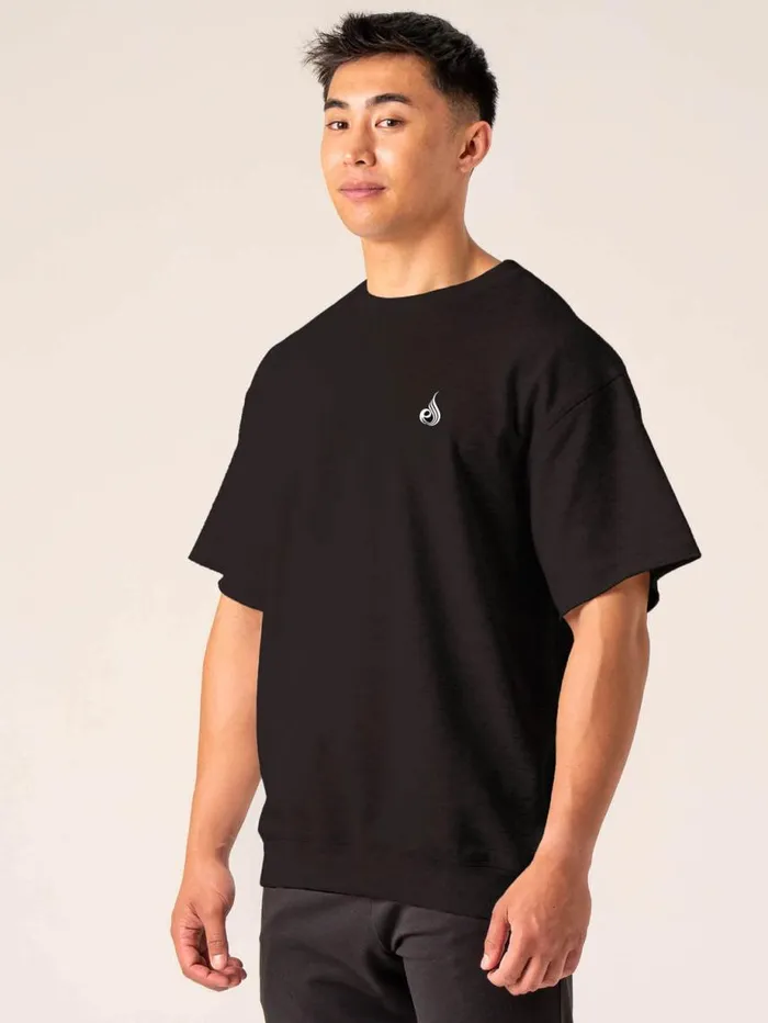 TShirts Mens Ryderwear Emerge Fleece TShirt Faded Black