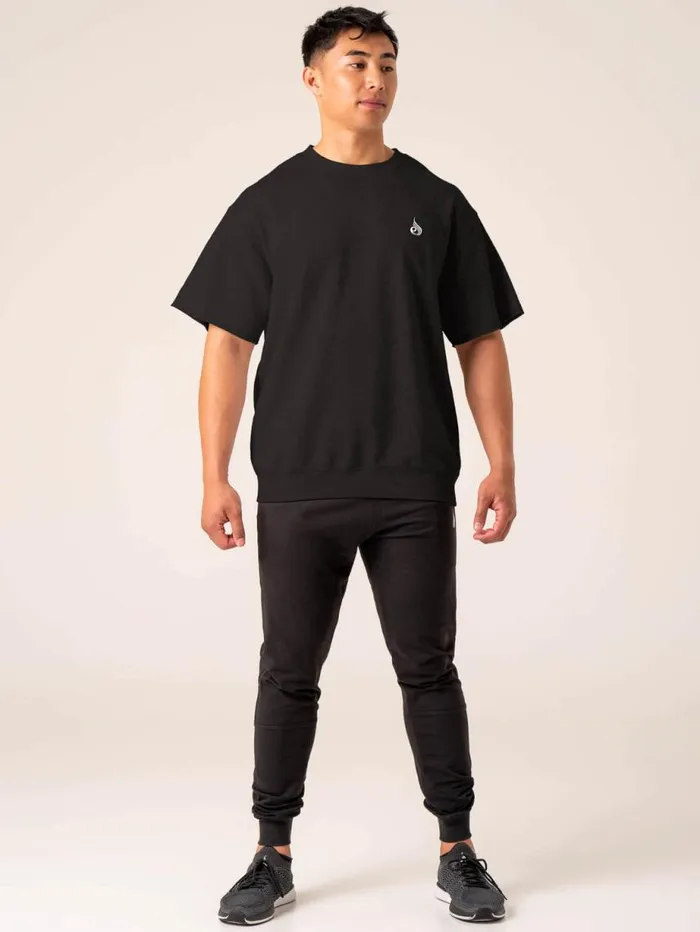 TShirts Mens Ryderwear Emerge Fleece TShirt Faded Black