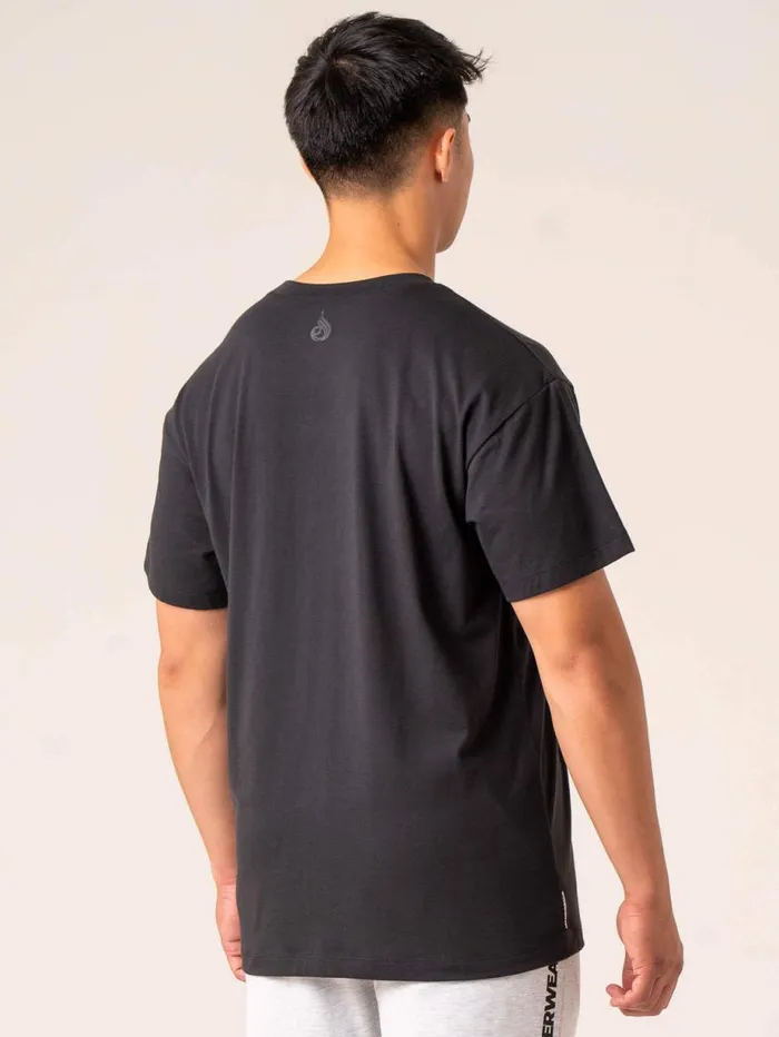 TShirts Mens Ryderwear Emerge Oversized TShirt Faded Black