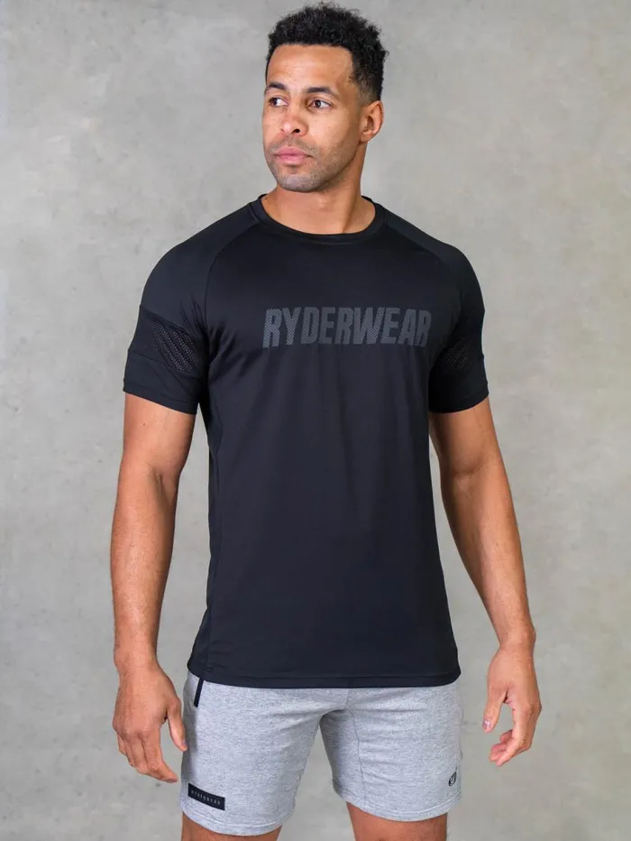 TShirts Mens Ryderwear Flex Mesh TShirt Black