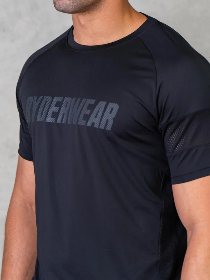 TShirts Mens Ryderwear Flex Mesh TShirt Black