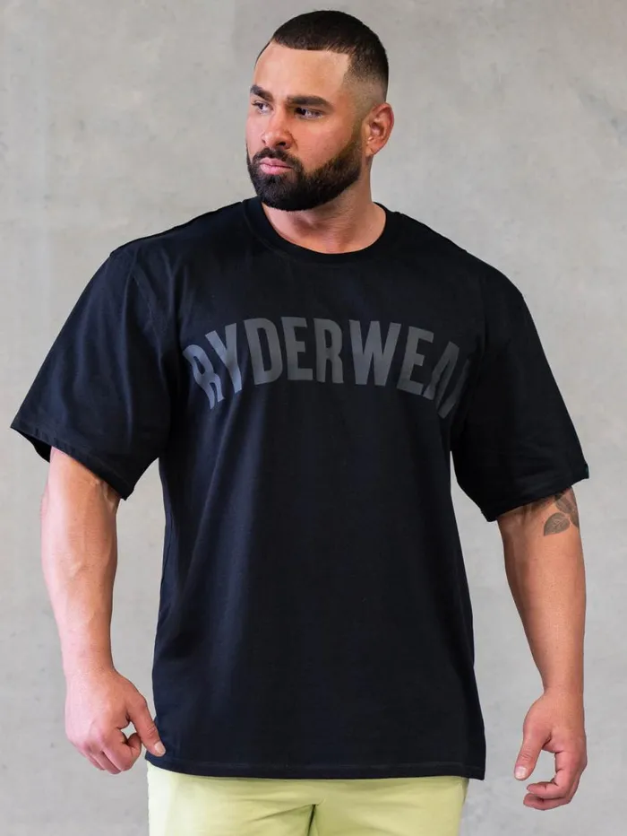 TShirts Mens Ryderwear Force Oversized TShirt Black