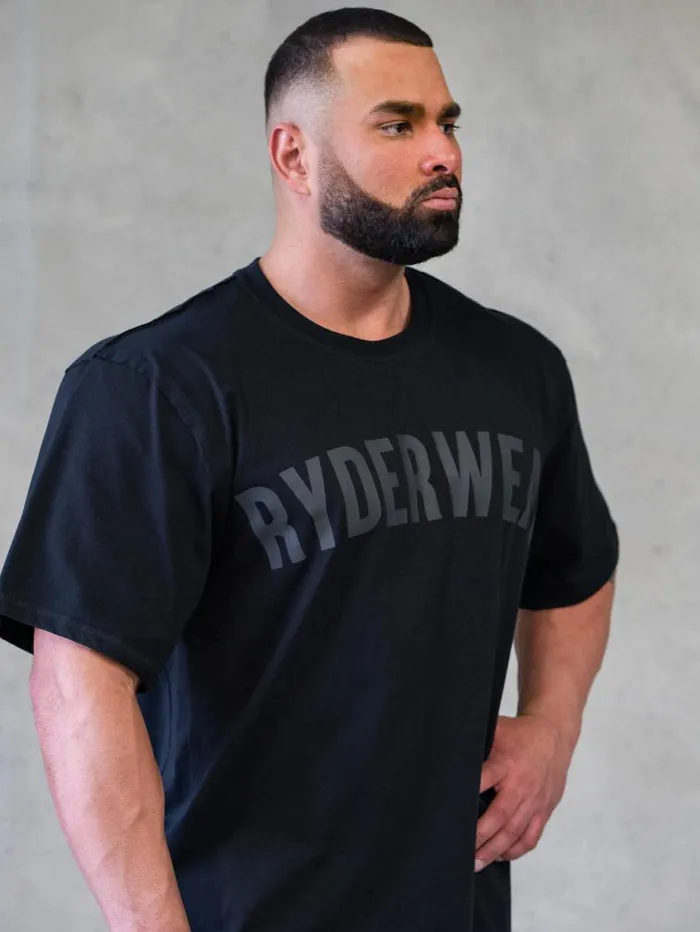 TShirts Mens Ryderwear Force Oversized TShirt Black