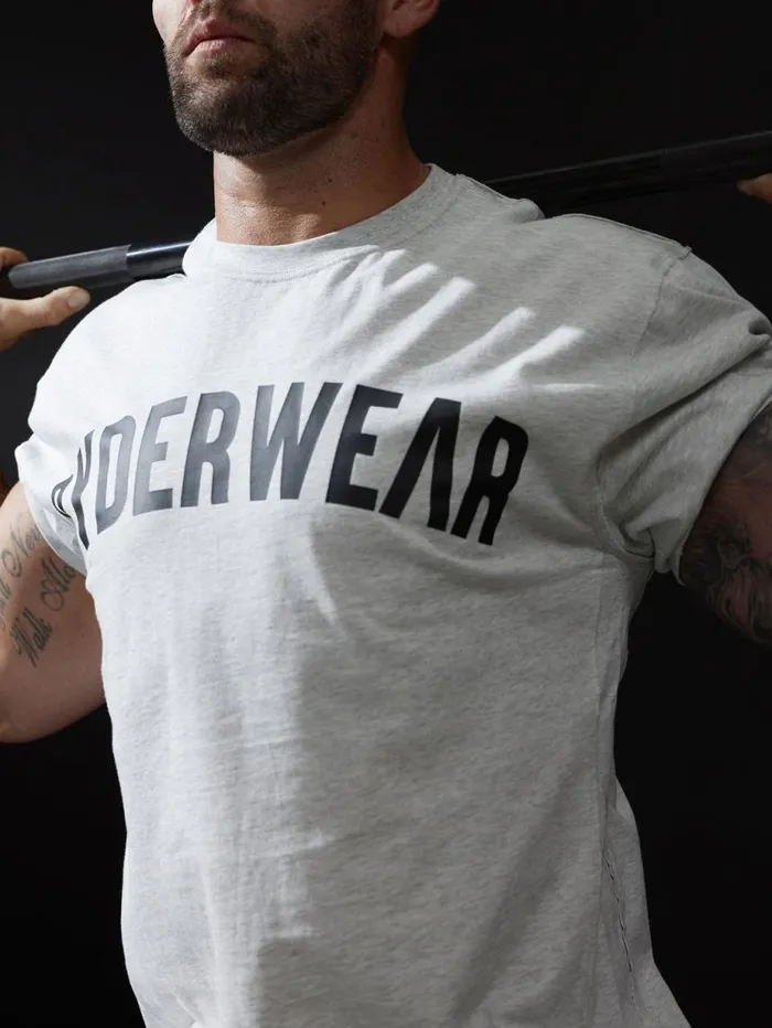 TShirts Mens Ryderwear Force Oversized TShirt Chalk Grey Marl