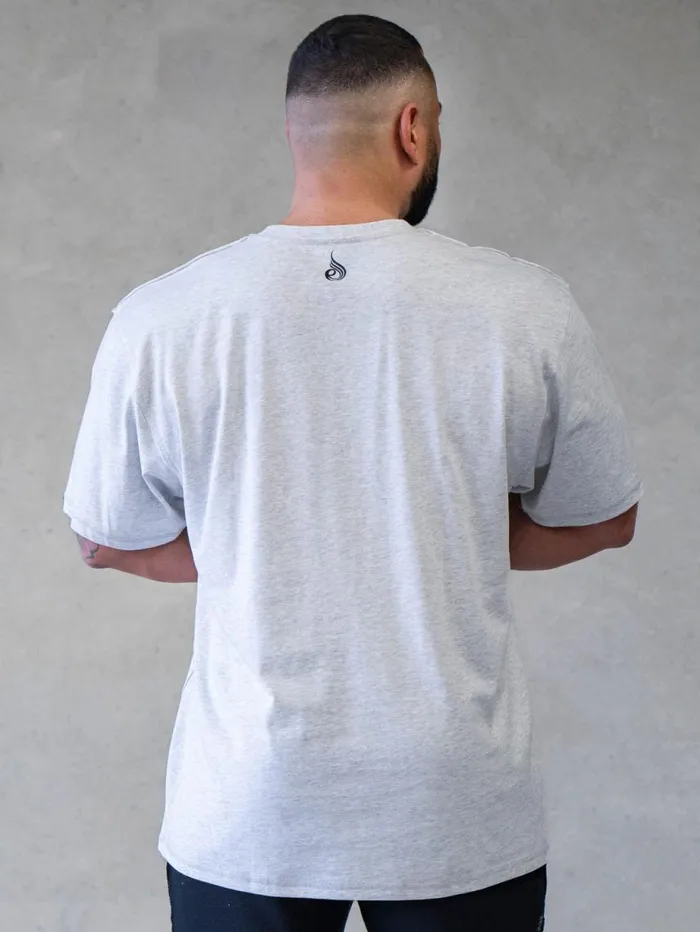 TShirts Mens Ryderwear Force Oversized TShirt Chalk Grey Marl