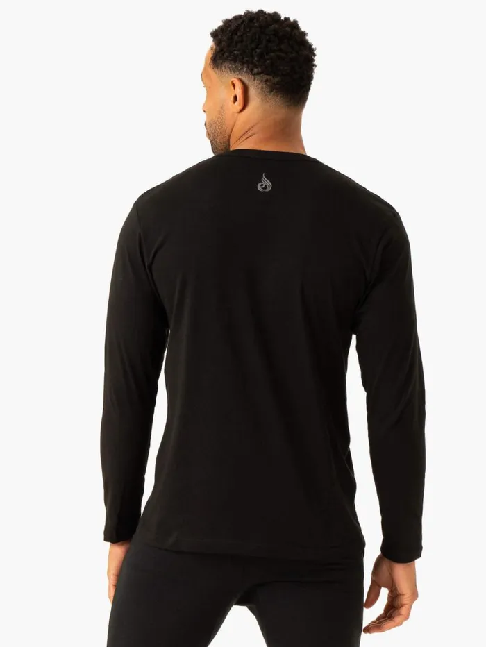 TShirts Mens Ryderwear Graphic Long Sleeve TShirt Black