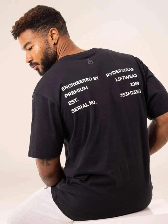 TShirts Mens Ryderwear Industry Oversized TShirt Black