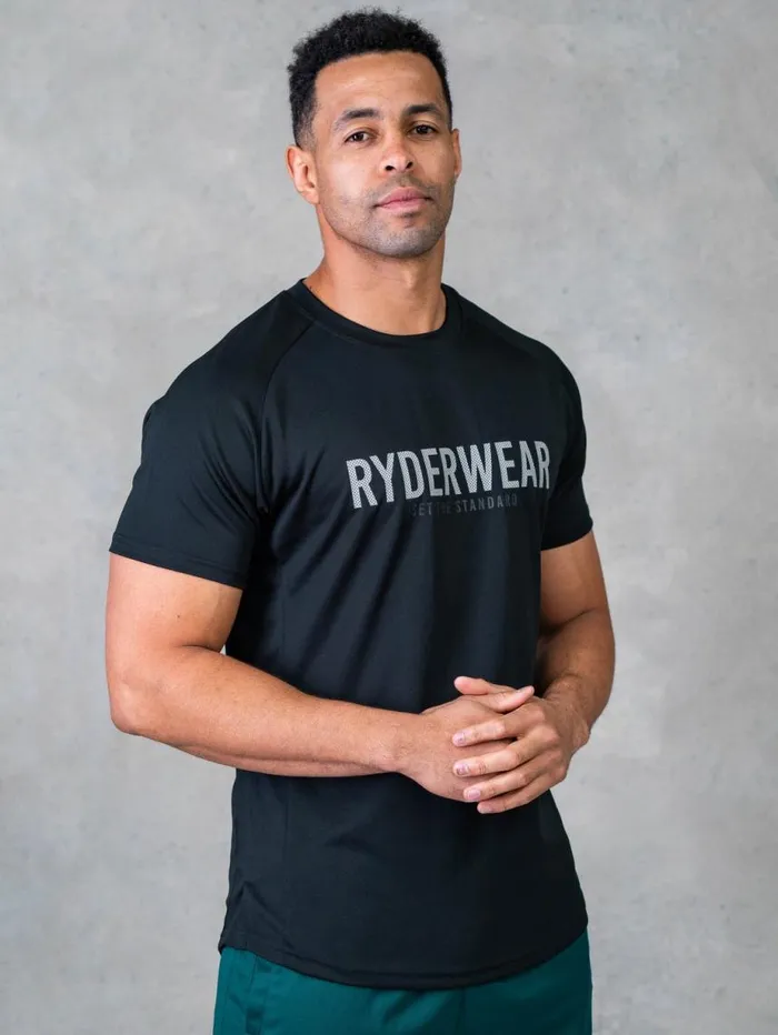 TShirts Mens Ryderwear Legacy Mesh TShirt Black