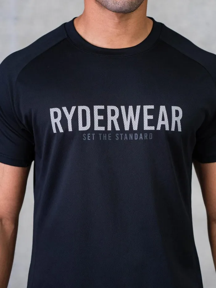 TShirts Mens Ryderwear Legacy Mesh TShirt Black