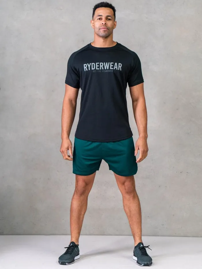 TShirts Mens Ryderwear Legacy Mesh TShirt Black
