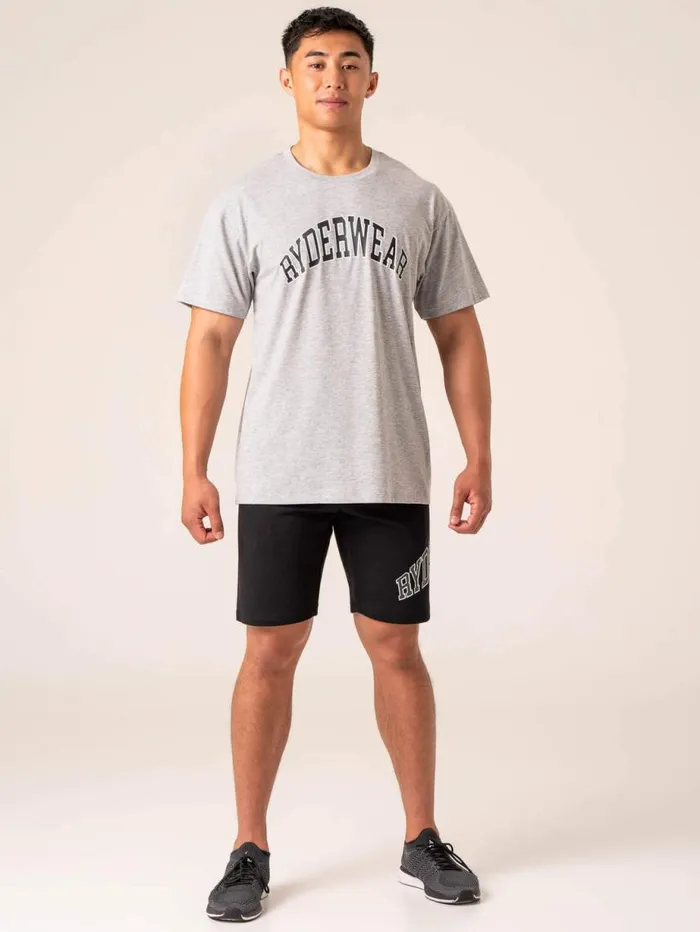TShirts Mens Ryderwear Men039s Collegiate TShirt Grey Marl