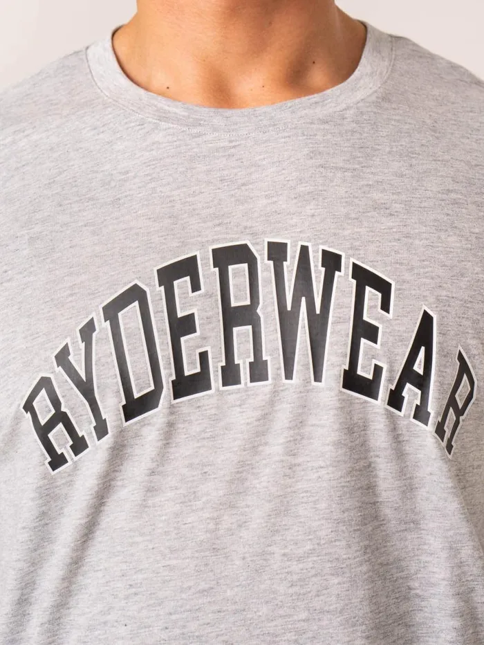 TShirts Mens Ryderwear Men039s Collegiate TShirt Grey Marl