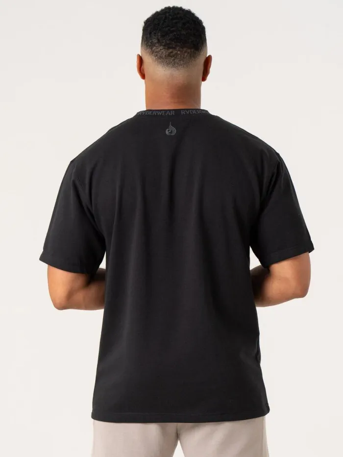 TShirts Mens Ryderwear Pursuit Fleece TShirt Black