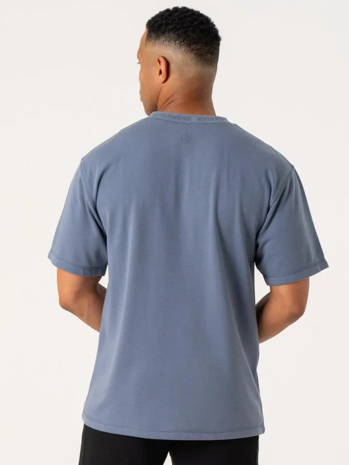 TShirts Mens Ryderwear Pursuit Fleece TShirt Denim Blue