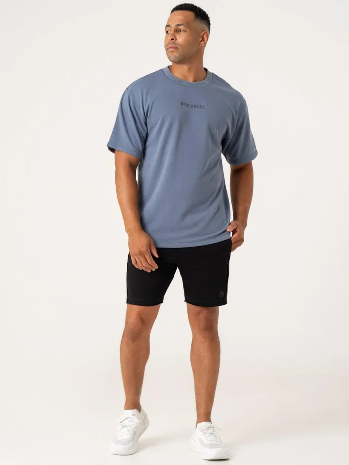 TShirts Mens Ryderwear Pursuit Fleece TShirt Denim Blue