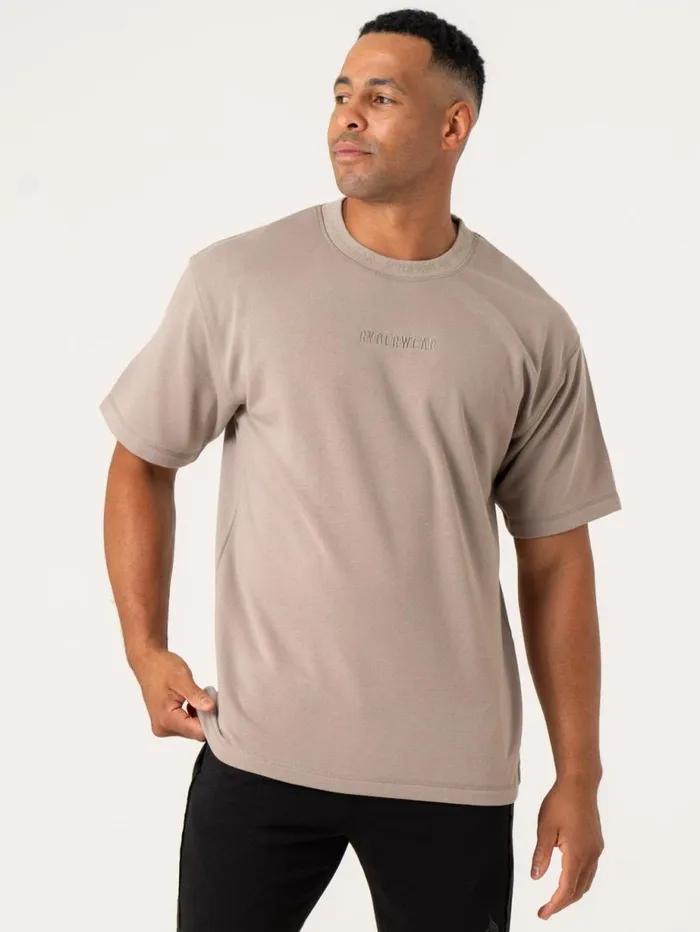 TShirts Mens Ryderwear Pursuit Fleece TShirt Taupe