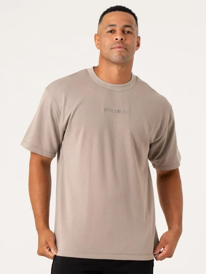 TShirts Mens Ryderwear Pursuit Fleece TShirt Taupe