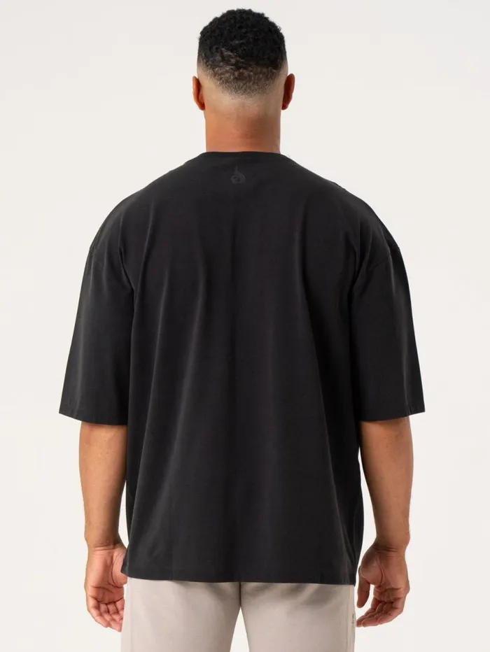 TShirts Mens Ryderwear Pursuit Oversized TShirt Black Stonewash
